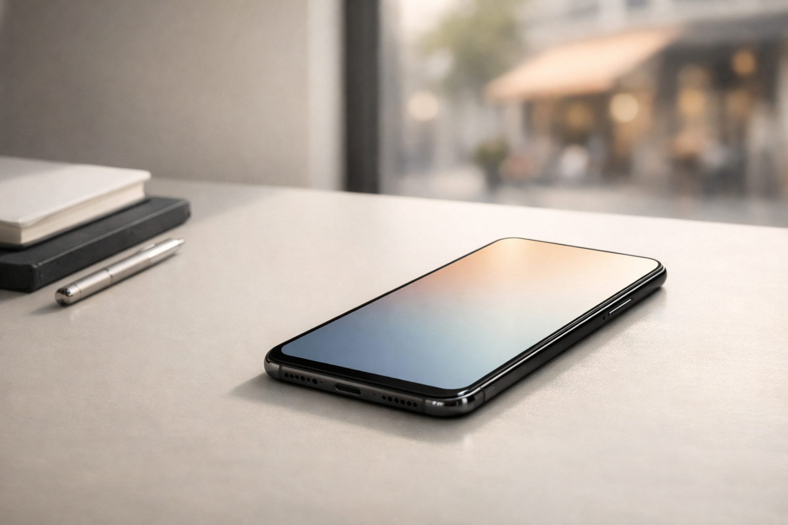Minimalist smartphone on a desk representing an Instagram authority strategy for local businesses